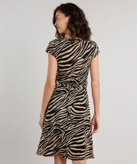 Vestido-Feminino-Curto-Transpassado-Estampado-Animal-Print-Manga-Curta-Kaki-9610162-Kaki_2