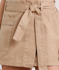 Short-Saia-de-Sarja-Feminino-com-Transpasse-e-Bolso-Bege-9662971-Bege_4