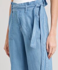 Calca-Jeans-Feminina-Reta-Clochard-Cropped-com-Faixa-para-Amarrar-Azul-Claro-9670255-Azul_Claro_4