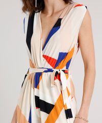 Macacao-Feminino-Estampado-Geometrico-com-Faixa-para-Amarrar-Sem-Manga-Bege-Claro-9612389-Bege_Claro_4