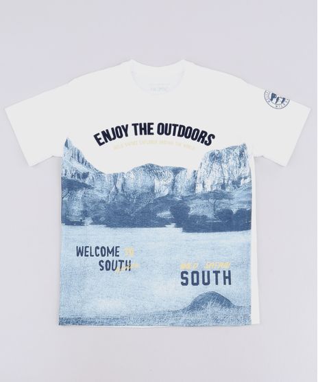 Camiseta-Infantil--Enjoy-the-Outdoors--Manga-Curta-Off-White-9621731-Off_White_1