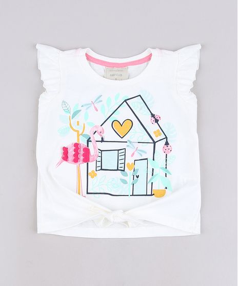 Blusa-Infantil-com-Estampa-de-Flamingo-e-No-Babado-na-Manga-Off-White-9678250-Off_White_1