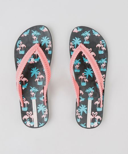 Chinelo-Feminino-Ipanema-Estampado-de-Flamingos-Preto-9422667-Preto_1