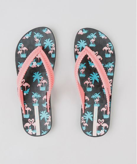 Chinelo-Feminino-Ipanema-Estampado-de-Flamingos-Preto-9422667-Preto_1