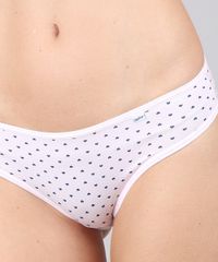 Kit Calcinhas Biquíni Delrio Branca com bolinhas Kit Calcinhas Biquíni Delrio Branca com bolinhas