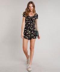 Macaquinho-Feminino-Estampado-Floral-com-No-e-Sobreposicao-Manga-Curta-Preto-9630793-Preto_3