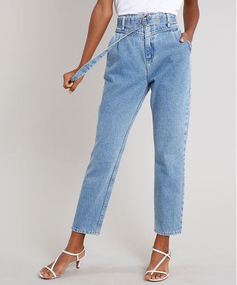 Calca-Jeans-Feminina-Mindset-Clochard-com-Cinto-Azul-Claro-9687364-Azul_Claro_1