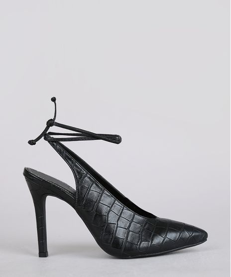 Scarpin-Feminino-Mindset-Croco-Bico-Fino-Salto-Alto-com-Amarracao-Preto-9683313-Preto_1