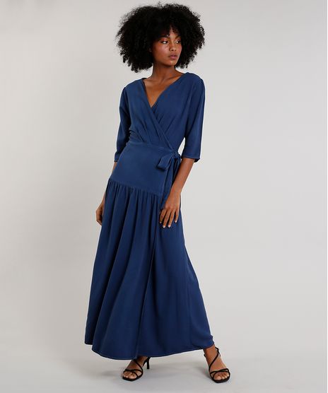 Vestido-Feminino-Mindset-Longo-Envelope-Manga-3-4-Azul-Marinho-9752543-Azul_Marinho_1