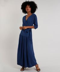 Vestido-Feminino-Mindset-Longo-Envelope-Manga-3-4-Azul-Marinho-9752543-Azul_Marinho_3 Vestido-Feminino-Mindset-Longo-Envelope-Manga-3-4-Azul-Marinho-9752543-Azul_Marinho_3