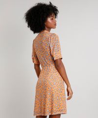 Vestido-Feminino-Mindset-Curto-Estampado-Floral-em-Tule-Manga-Curta-Laranja-9734181-Laranja_2