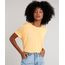 T-Shirt-Feminina-Mindset-Ampla-Manga-Curta-Decote-Redondo-Laranja-Claro-9752546-Laranja_Claro_1