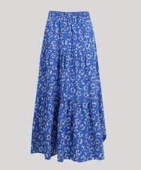Saia-Feminina-Mindset-Longa-Estampada-Floral-com-Bolsos-Azul-9707543-Azul_5