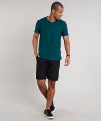 Camiseta-Masculina-Basica-Flame-Manga-Curta-Gola-V-Verde-9595137-Verde_3