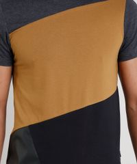 Camiseta-Masculina-Slim-Fit-com-Recortes-Manga-Curta-Gola-Careca-Cinza-Mescla-Escuro-9635141-Cinza_Mescla_Escuro_4