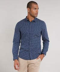 Camisa-Masculina-Slim-Estampada-Mini-Print-Manga-Longa-Azul-Marinho-9523414-Azul_Marinho_5