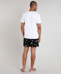 Pijama-Masculino--Cerveja--com-Camiseta-Manga-Curta---Samba-Cancao-Estampada-Branco-9644836-Branco_2