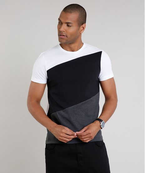 Camiseta-Masculina-Slim-Fit-com-Recortes-Manga-Curta-Gola-Careca-Branca-9635141-Branco_1
