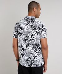 Camisa-Masculina-Estampada-de-Folhagem-Manga-Curta-Branca-9639681-Branco_2