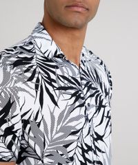 Camisa-Masculina-Estampada-de-Folhagem-Manga-Curta-Branca-9639681-Branco_4