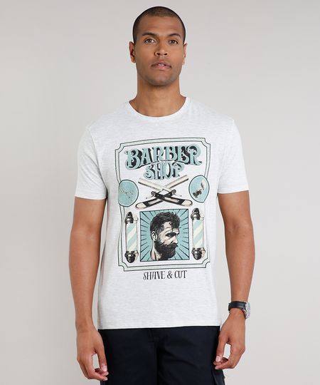 Camiseta-Masculina--Barber-Shop--Manga-Curta-Gola-Careca-Cinza-Mescla-Claro-9629700-Cinza_Mescla_Claro_1