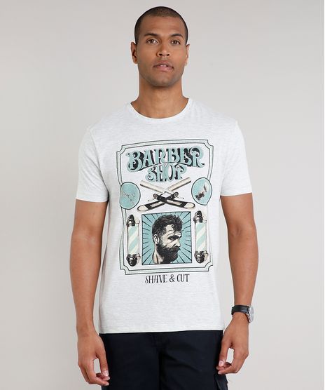 Camiseta-Masculina--Barber-Shop--Manga-Curta-Gola-Careca-Cinza-Mescla-Claro-9629700-Cinza_Mescla_Claro_1