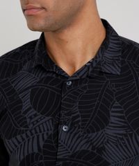 Camisa-Masculina-Relaxed-Estampada-de-Folhagem-Manga-Curta-Preta-9571341-Preto_4