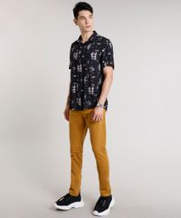 Calca-de-Sarja-Masculina-Slim-com-Bolsos-Caramelo-9466106-Caramelo_1_3