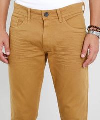 Calca-de-Sarja-Masculina-Slim-com-Bolsos-Caramelo-9466106-Caramelo_2