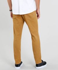 Calca-de-Sarja-Masculina-Slim-com-Bolsos-Caramelo-9466106-Caramelo_4