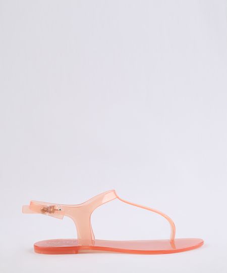 Rasteira-Feminina-Oneself-Transparente-Laranja-9682437-Laranja_1