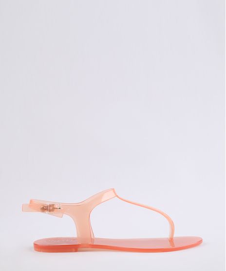 Rasteira-Feminina-Oneself-Transparente-Laranja-9682437-Laranja_1