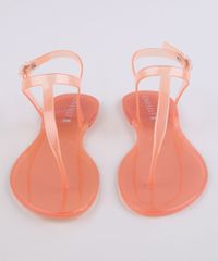 Rasteira-Feminina-Oneself-Transparente-Laranja-9682437-Laranja_4
