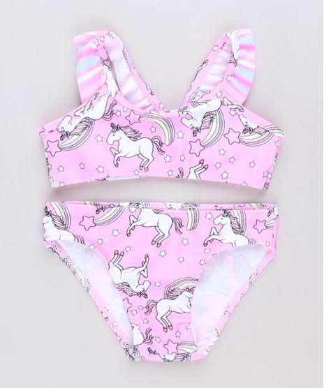 Biquini-Infantil-Estampado-de-Unicornios-com-Babado-Protecao-UV50--Rosa-9654872-Rosa_1