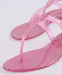 Rasteira-Feminina-Oneself-Transparente-Rosa-9682438-Rosa_2