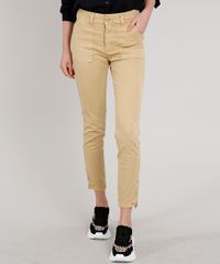 Calca-de-Sarja-Feminina-Sawary-Carpinteiro-Cropped-com-Ziper-na-Barra-Bege-9671824-Bege_1