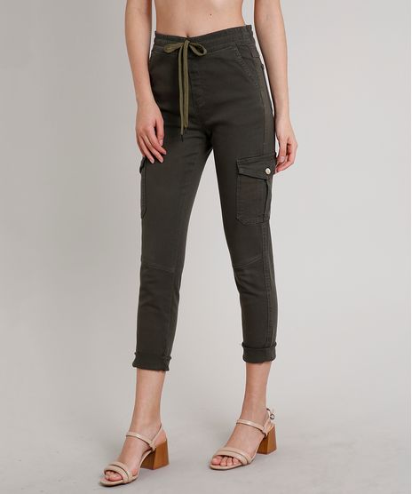 Calca-de-Sarja-Feminina-Sawary-Jogger-Cargo-Verde-Militar-9671819-Verde_Militar_1