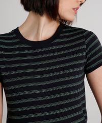 Blusa-Feminina-Basica-Listrada-Manga-Curta-Decote-Redondo-Preta-9227889-Preto_4