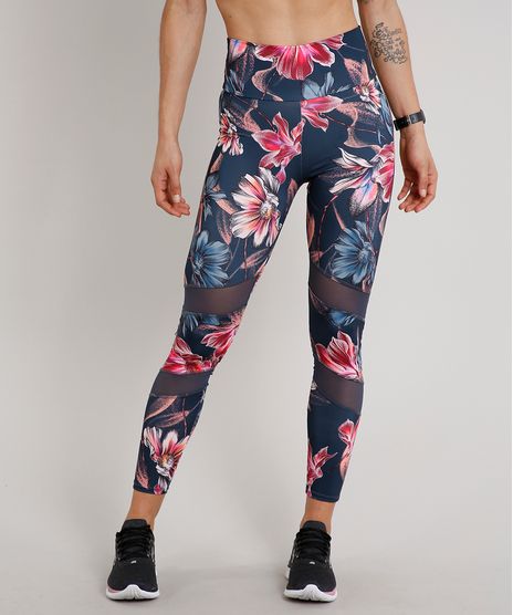 Calca-Legging-Feminina-Esportiva-Ace-Estampada-Floral-com-Recorte-Chumbo-9601109-Chumbo_1