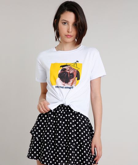 Blusa-Feminina-Cachorro-com-No-Manga-Curta-Decote-Redondo-Branca-9615406-Branco_1