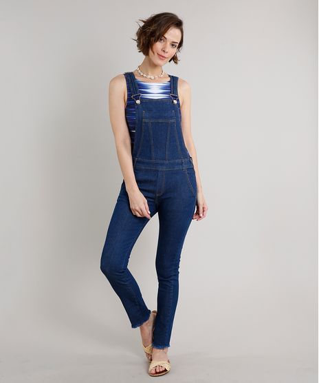 Macacao-Jeans-Feminino-Skinny-com-Bolsos-Barra-Desfiada-Azul-Escuro-9670246-Azul_Escuro_1