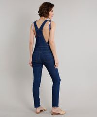 Macacao-Jeans-Feminino-Skinny-com-Bolsos-Barra-Desfiada-Azul-Escuro-9670246-Azul_Escuro_2