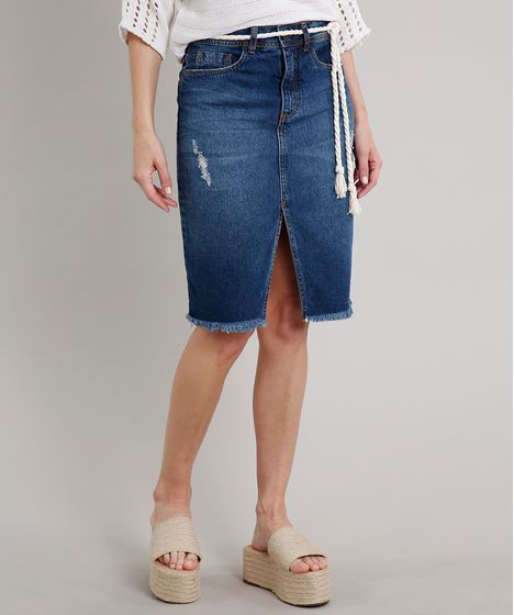 saias jeans 2019 curtas