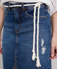 Saia-Jeans-Feminina-Midi-com-Rasgos-Fenda-e-Cinto-Azul-Escuro-9670259-Azul_Escuro_4