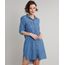 Vestido-Chemise-Jeans-Feminino-Curto-com-Bolsos-Manga-Longa-Azul-Medio-9662959-Azul_Medio_1
