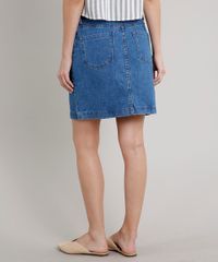 Saia-jeans-Feminina-Curta-com-Botoes-e-Cinto-Azul-Medio-9676279-Azul_Medio_2