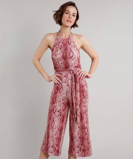 Macacao-Feminino-Pantacourt-Frente-Unica-Estampado-Animal-Print-Cobra-com-Faixa-para-Amarrar-Vinho-9649253-Vinho_1