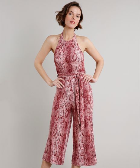 Macacao-Feminino-Pantacourt-Frente-Unica-Estampado-Animal-Print-Cobra-com-Faixa-para-Amarrar-Vinho-9649253-Vinho_1