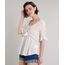 Blusa-Feminina-Ampla-Estampada-com-Entremeio-e-Tassel-Manga-Curta-Decote-Redondo-Off-White-9537113-Off_White_1
