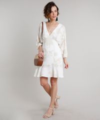 Vestido-Feminino-Curto-Estampado-de-Folhagem-com-Babado-Manga-7-8-Off-White-9537112-Off_White_3
